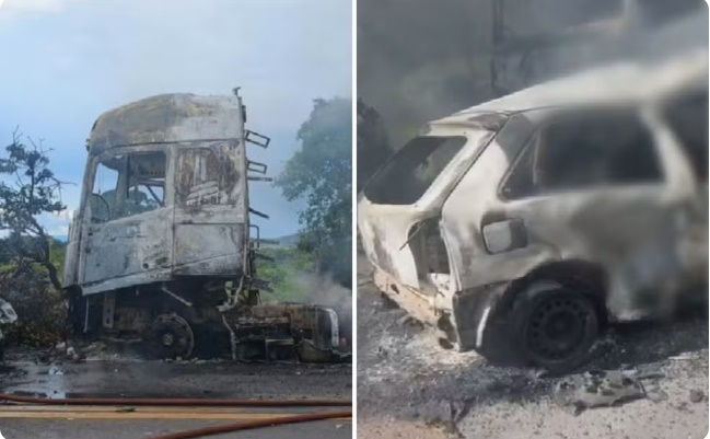 Acidente na BR-020 mata grávida e marido após colisão frontal com carreta