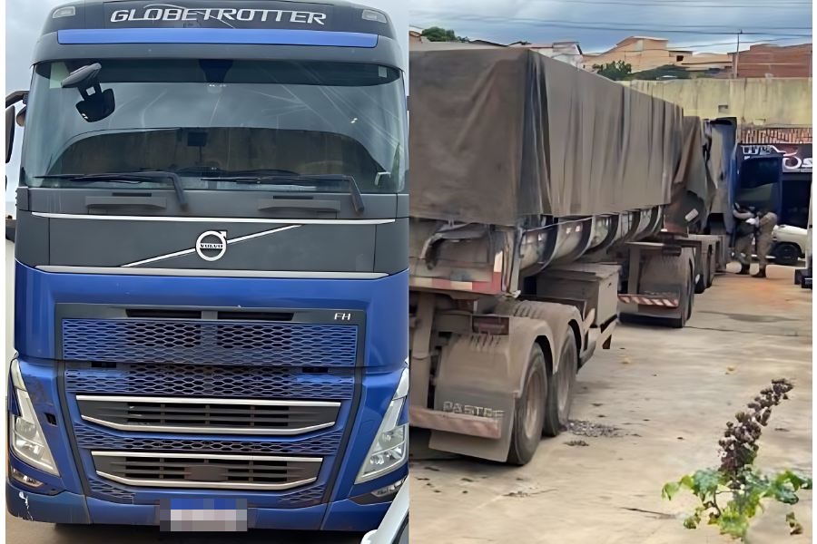 Carreta bitrem roubada em Correntina é apreendida pela Polícia Militar em Brumado