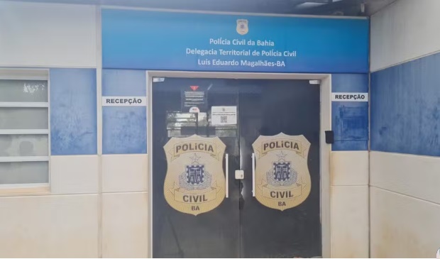 Fachada da Delegacia de Polícia Civil de Luís Eduardo Magalhães, responsável pela investigação do homicídio registrado no município