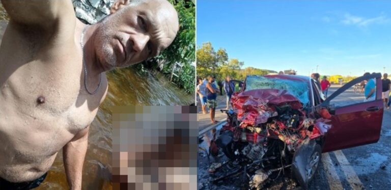 Trecho da BR-020 entre Posse, em Goiás, e o distrito de Rosário, em Correntina, após grave acidente que matou duas pessoas.