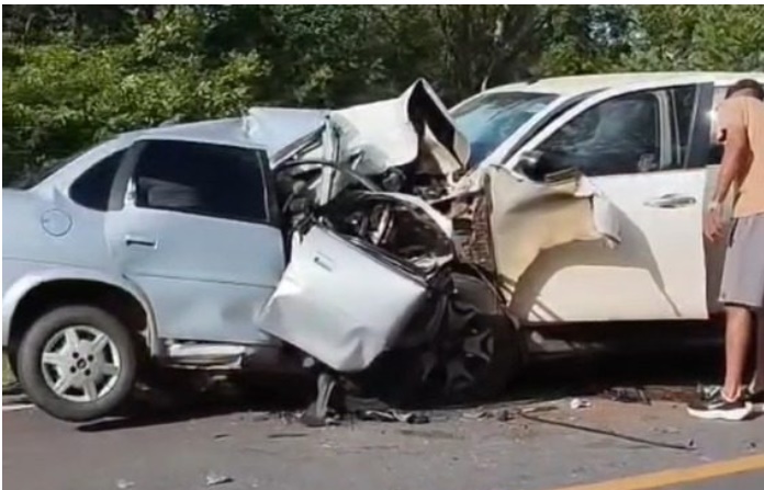 Local do acidente na BR-349, na saída de Santa Maria da Vitória, no oeste da Bahia