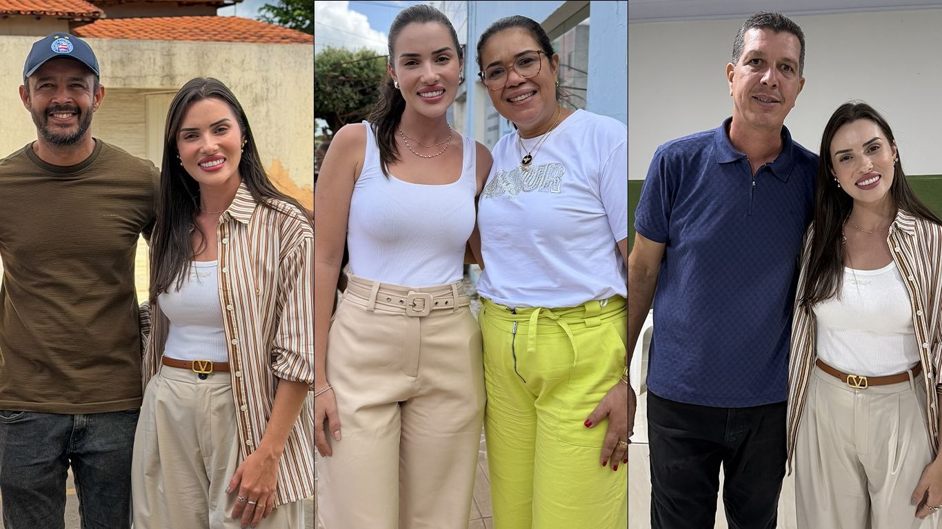 Cinthya Marabá ao lado de lideranças políticas do Oeste da Bahia durante encontro sobre fortalecimento regional.