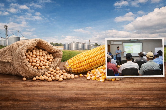 urso prático de classificação de grãos para soja e milho realizado em Rosário, distrito de Correntina, oeste da Bahia.