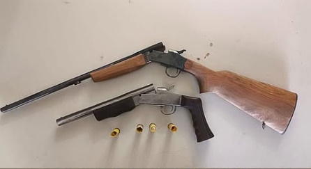 Armas de fogo e munições apreendidas pela CIPE/Cerrado durante operação na zona rural de Santana, oeste da Bahia