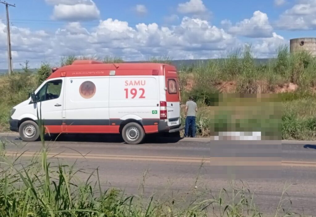 Local de atropelamento fatal na BR-135 em Barreiras próximo à Gerdau
