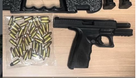 Arma de fogo, munições e facas apreendidas pela Polícia Militar em Luís Eduardo Magalhães durante operação