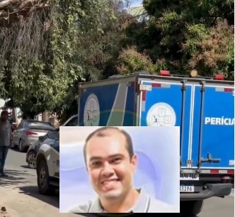 Viatura e equipes de perícia atuam em ocorrência de choque elétrico no bairro Jardim Ouro Branco, em Barreiras.