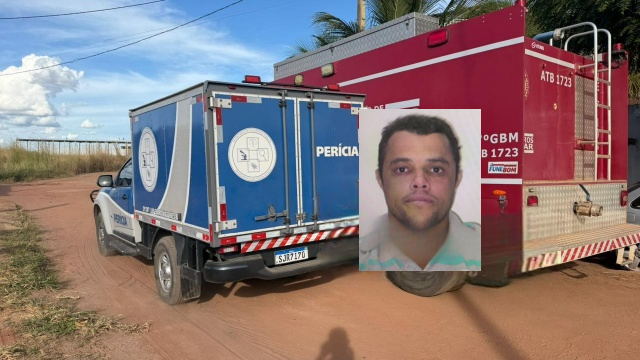 Movimentação de equipes de emergência durante atendimento a incêndio em residência no bairro Tropical Ville I, em Luís Eduardo Magalhães.