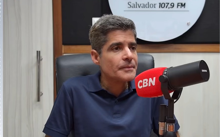 ACM Neto concede entrevista após divulgação da pesquisa Genial/Quaest que aponta empate técnico com o governador Jerônimo Rodrigues na disputa pelo Governo da Bahia.