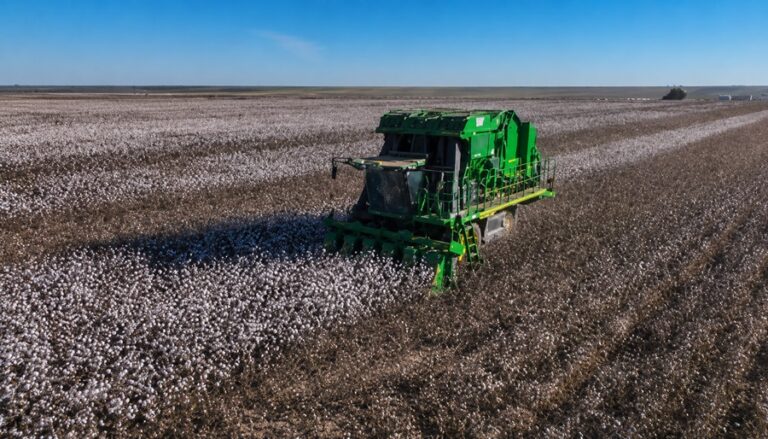 Colaboradores da empresa agrícola Santa Colomba em área de produção no Oeste da Bahia, onde a companhia abriu vagas de emprego em diferentes setores.