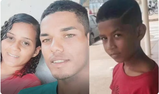Equipe de segurança durante ocorrência que terminou com três pessoas encontradas mortas dentro de uma caixa d’água em Santa Rita de Cássia, no oeste da Bahia.