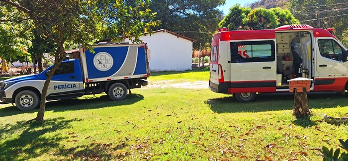 Piscina de chácara onde uma criança de 5 anos morreu afogada na zona rural de Barreiras, no oeste da Bahia.