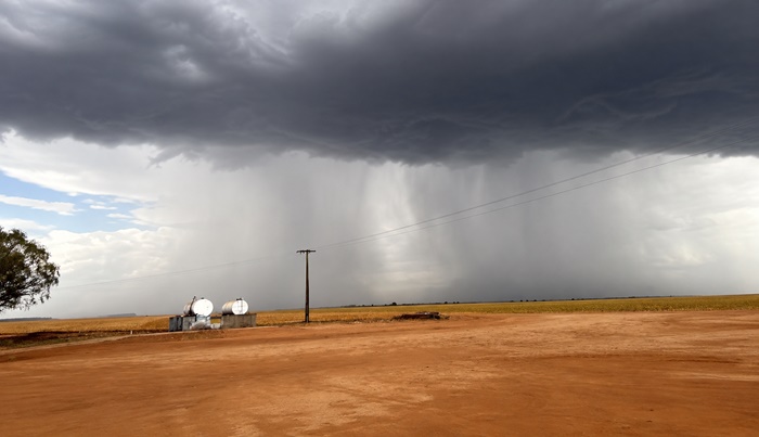Chuva forte registrada na região dos Gerais de Formosa do Rio Preto, no Oeste da Bahia.